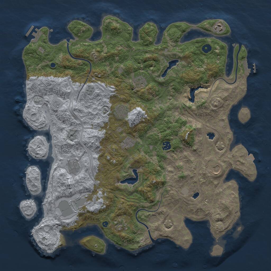 Rust Map: Procedural Map, Size: 4500, Seed: 20241109, 16 Monuments