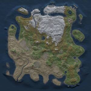 Thumbnail Rust Map: Procedural Map, Size: 3700, Seed: 2056284935, 14 Monuments