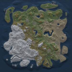 Thumbnail Rust Map: Procedural Map, Size: 4500, Seed: 1132042208, 15 Monuments