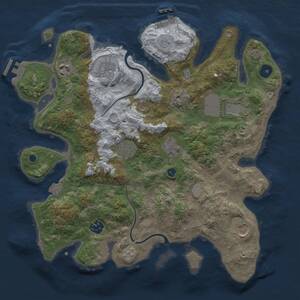 Thumbnail Rust Map: Procedural Map, Size: 3500, Seed: 717573970, 14 Monuments