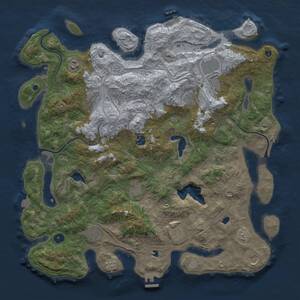 Thumbnail Rust Map: Procedural Map, Size: 4500, Seed: 196338798, 17 Monuments
