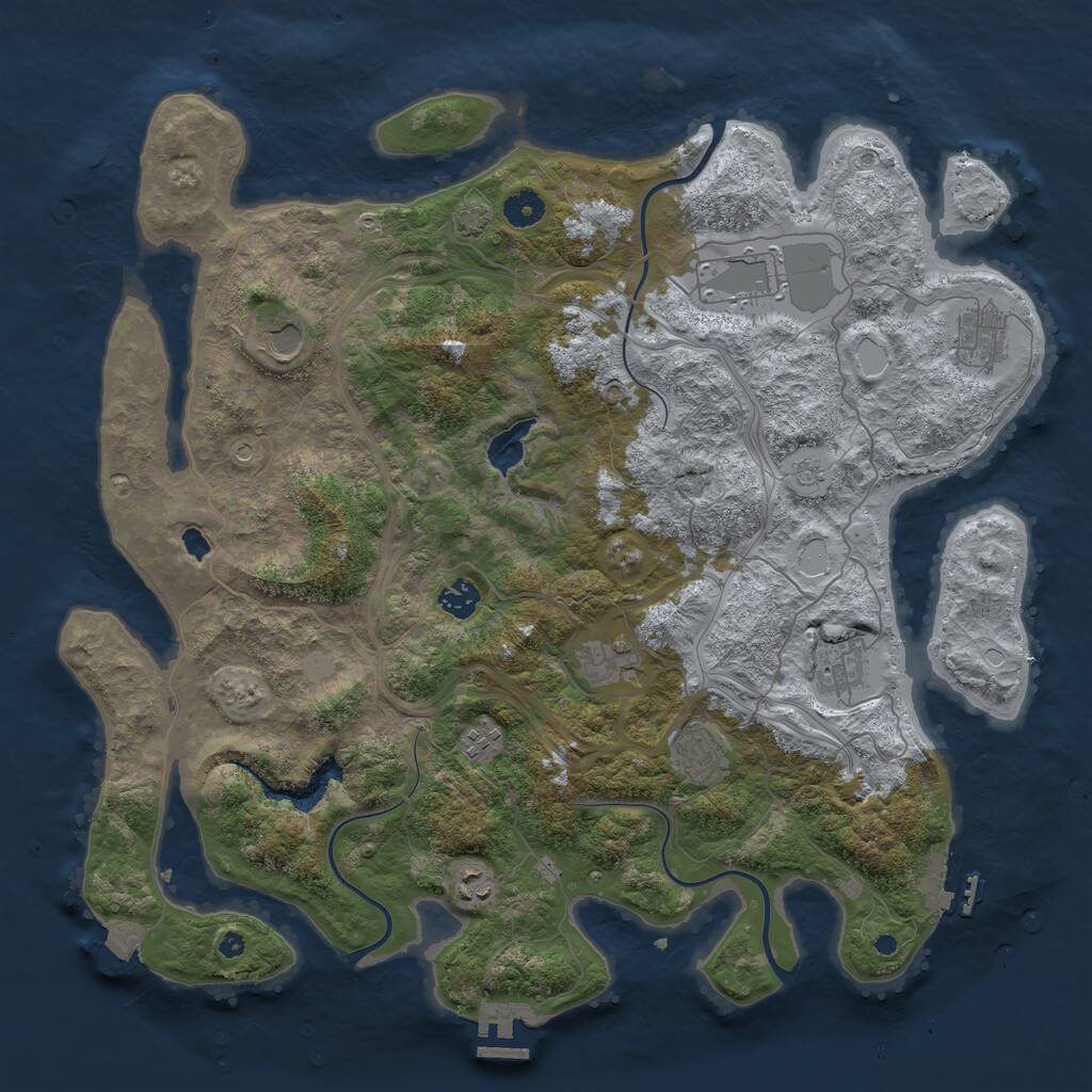 Rust Map: Procedural Map, Size: 4250, Seed: 9112024, 15 Monuments