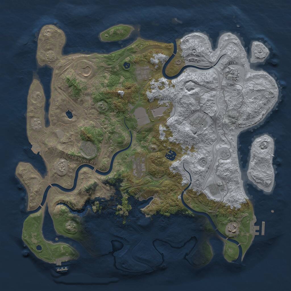 Rust Map: Procedural Map, Size: 4250, Seed: 9112024, 17 Monuments