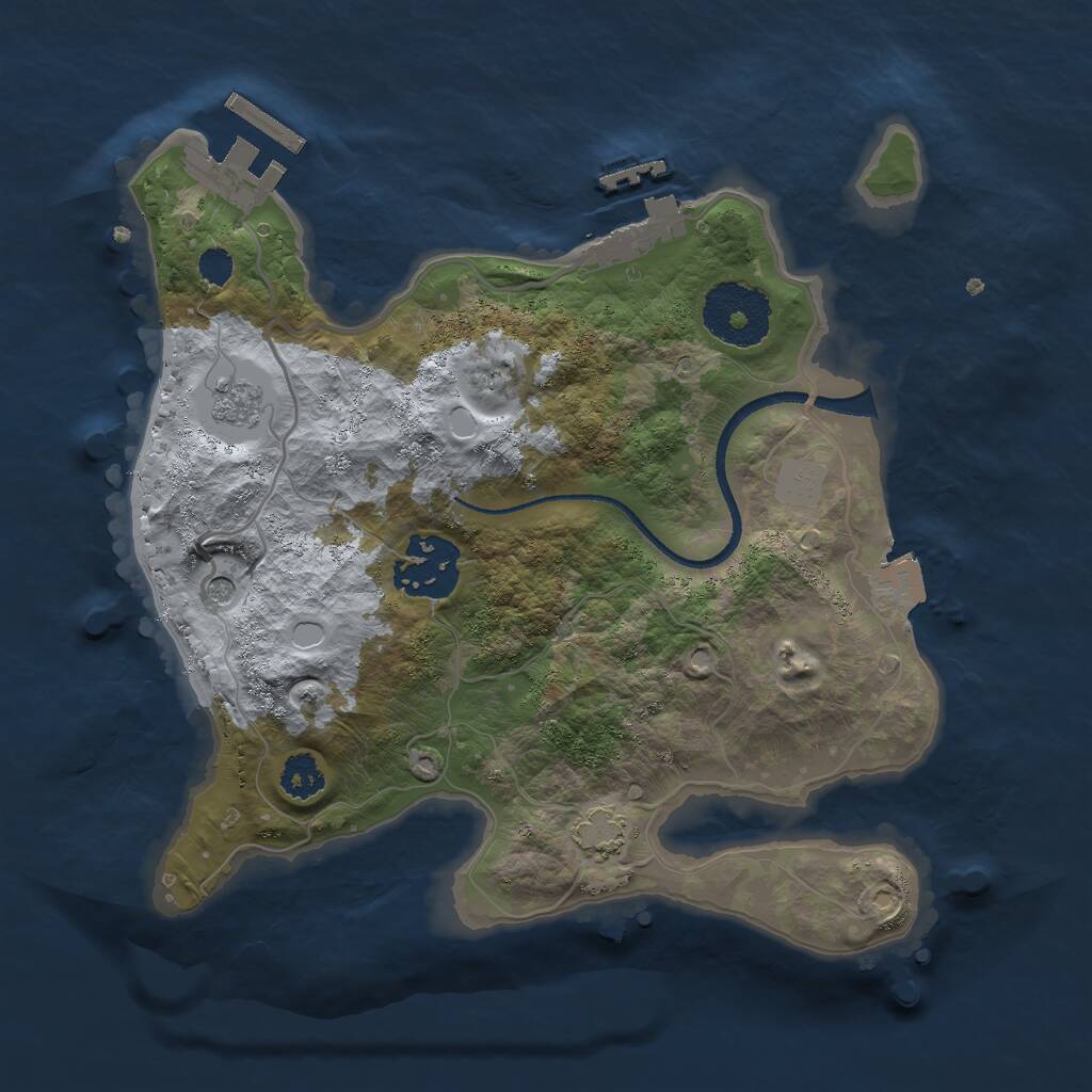 Rust Map: Procedural Map, Size: 2500, Seed: 506687401, 7 Monuments