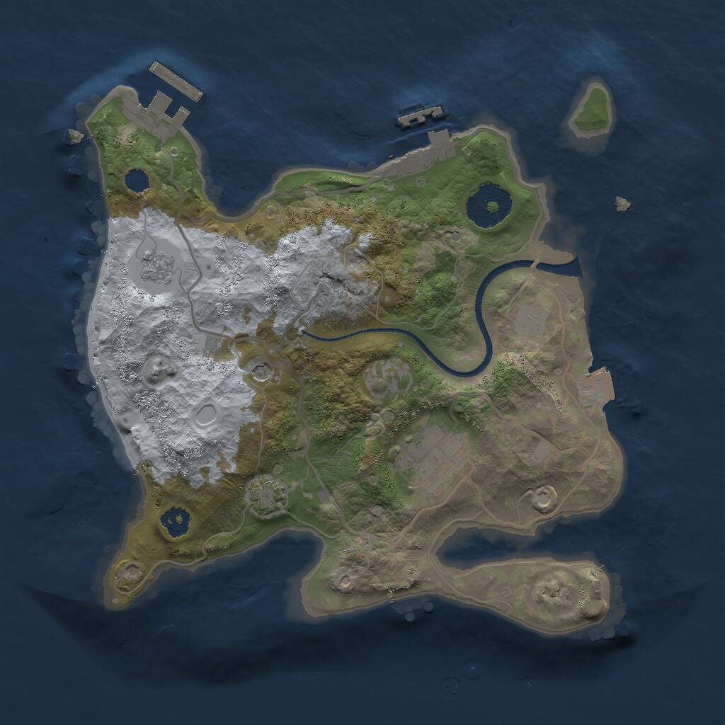 Rust Map: Procedural Map, Size: 2500, Seed: 506687401, 7 Monuments