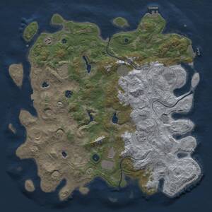 Thumbnail Rust Map: Procedural Map, Size: 4500, Seed: 1731164685, 15 Monuments