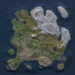 Thumbnail Rust Map: Procedural Map, Size: 3000, Seed: 38125199, 11 Monuments