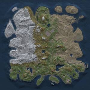 Thumbnail Rust Map: Procedural Map, Size: 4250, Seed: 508491418, 16 Monuments