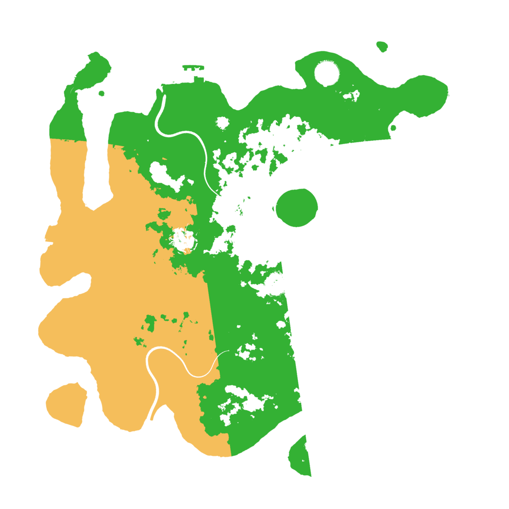 Biome Rust Map: Procedural Map, Size: 3600, Seed: 10911