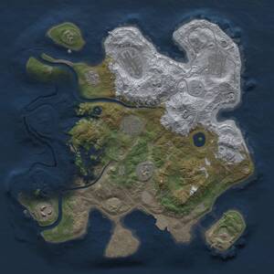 Thumbnail Rust Map: Procedural Map, Size: 3000, Seed: 1027923738, 10 Monuments