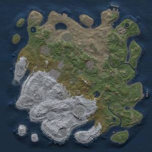 Thumbnail Rust Map: Procedural Map, Size: 3750, Seed: 457039994, 15 Monuments