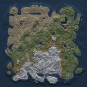 Thumbnail Rust Map: Procedural Map, Size: 4500, Seed: 1822082562, 17 Monuments