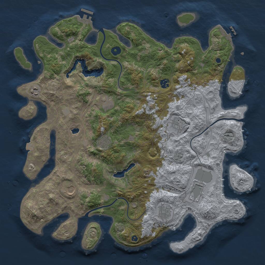 Rust Map: Procedural Map, Size: 4250, Seed: 23413, 15 Monuments