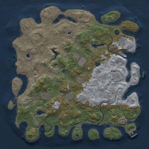 Thumbnail Rust Map: Procedural Map, Size: 4500, Seed: 1870929678, 17 Monuments