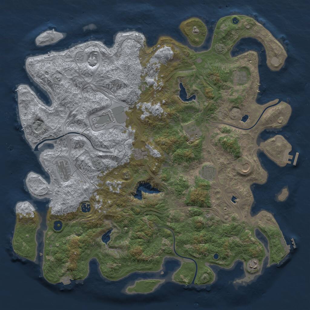 Rust Map: Procedural Map, Size: 4800, Seed: 738288576, 17 Monuments