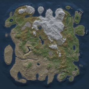 Thumbnail Rust Map: Procedural Map, Size: 4000, Seed: 366510757, 12 Monuments