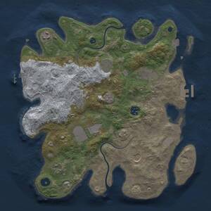 Thumbnail Rust Map: Procedural Map, Size: 3500, Seed: 784208208, 15 Monuments