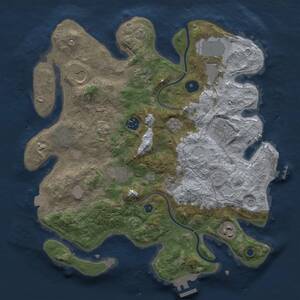 Thumbnail Rust Map: Procedural Map, Size: 3500, Seed: 9920124, 15 Monuments