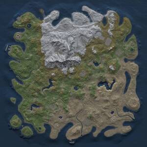 Thumbnail Rust Map: Procedural Map, Size: 5000, Seed: 388149427, 16 Monuments