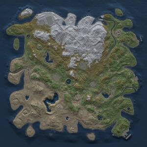 Thumbnail Rust Map: Procedural Map, Size: 4500, Seed: 672626517, 15 Monuments