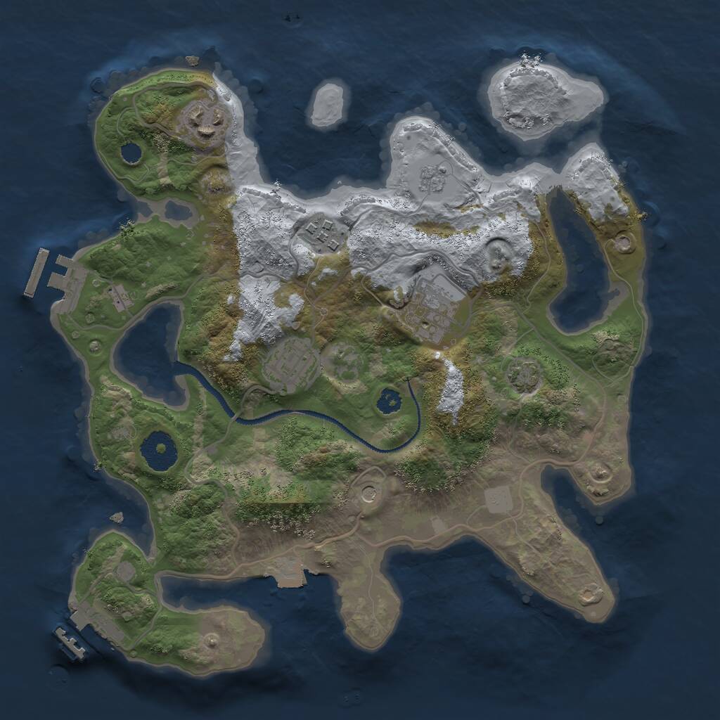 Rust Map: Procedural Map, Size: 2900, Seed: 10000, 10 Monuments