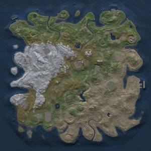 Thumbnail Rust Map: Procedural Map, Size: 4250, Seed: 1184975767, 17 Monuments