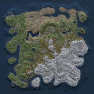 Thumbnail Rust Map: Procedural Map, Size: 4000, Seed: 2036310440, 15 Monuments