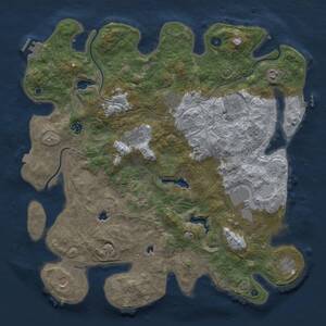 Thumbnail Rust Map: Procedural Map, Size: 4500, Seed: 421063097, 17 Monuments