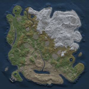 Thumbnail Rust Map: Procedural Map, Size: 3850, Seed: 35025499, 17 Monuments