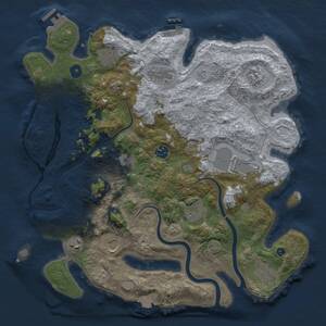 Thumbnail Rust Map: Procedural Map, Size: 3850, Seed: 35025499, 17 Monuments