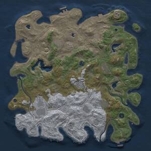 Thumbnail Rust Map: Procedural Map, Size: 4500, Seed: 88647070, 16 Monuments
