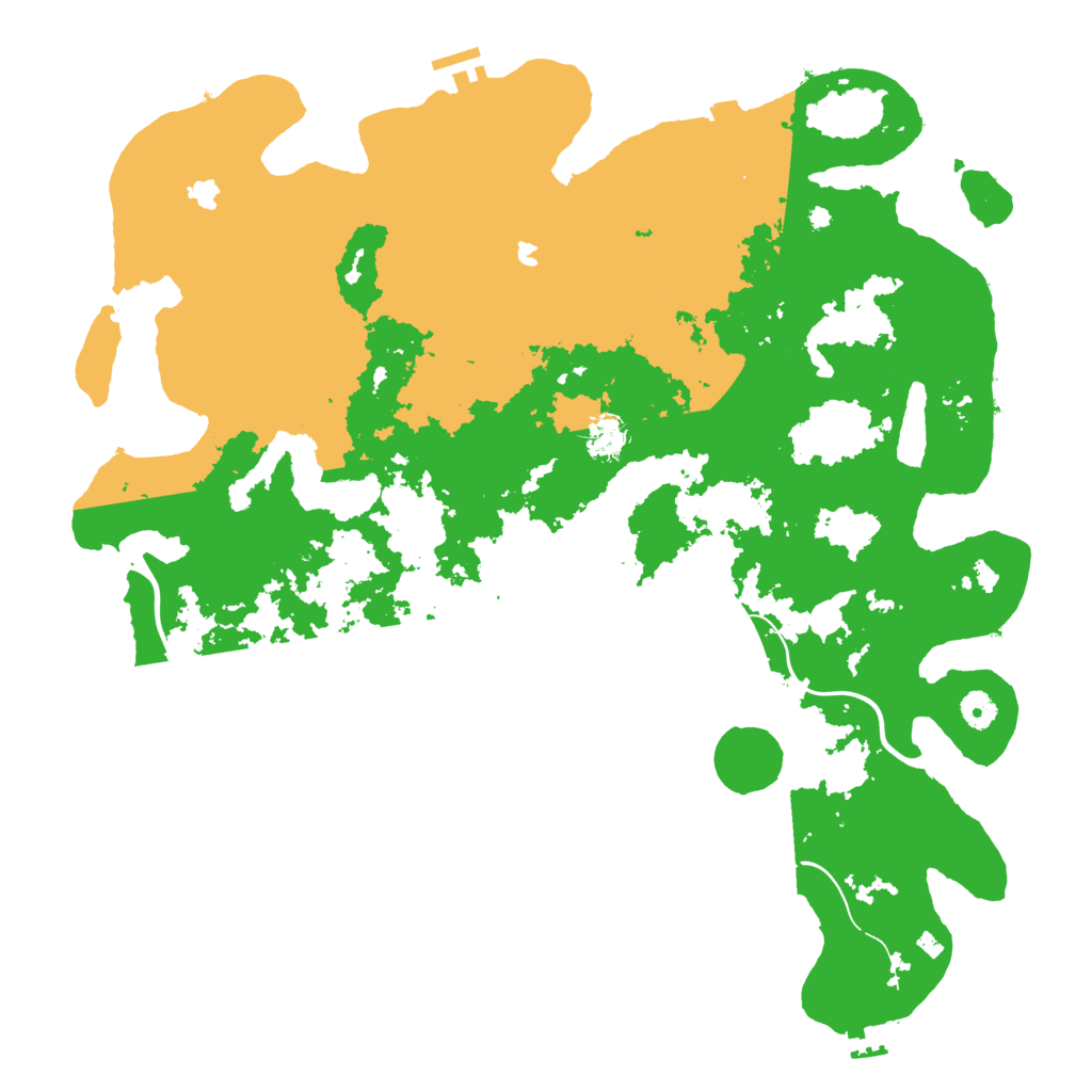 Biome Rust Map: Procedural Map, Size: 4500, Seed: 88647070