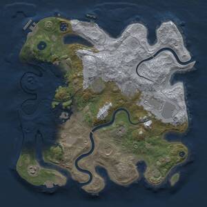 Thumbnail Rust Map: Procedural Map, Size: 3500, Seed: 329619994, 15 Monuments