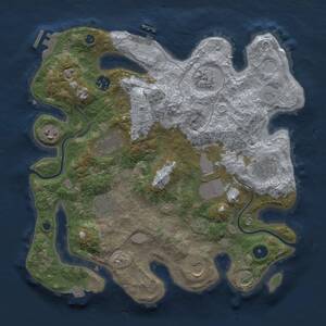 Thumbnail Rust Map: Procedural Map, Size: 3500, Seed: 329619994, 15 Monuments