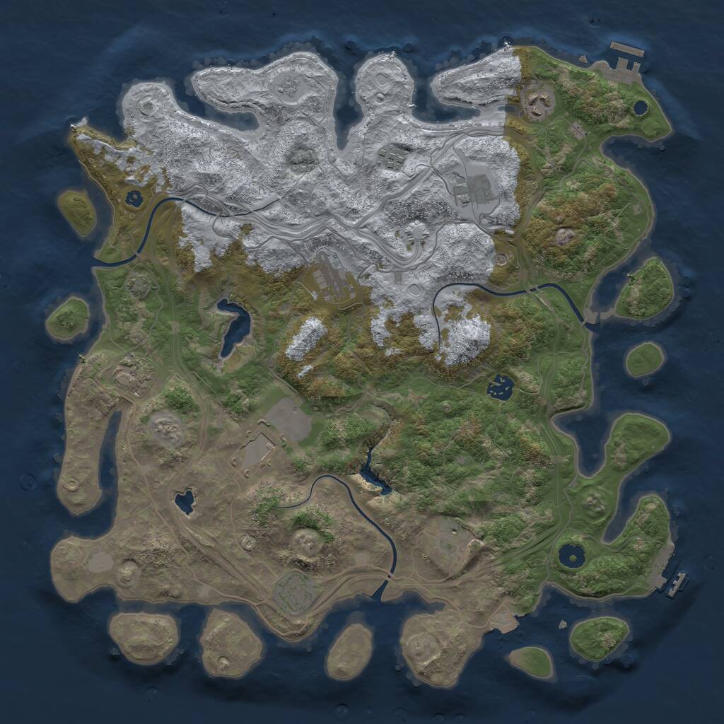 Rust Map: Procedural Map, Size: 4250, Seed: 251412267, 15 Monuments