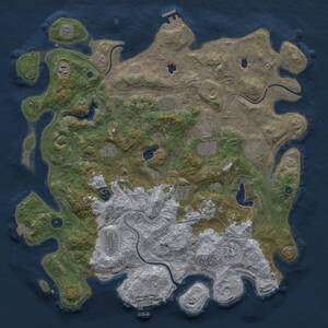 Thumbnail Rust Map: Procedural Map, Size: 4500, Seed: 2024117, 17 Monuments