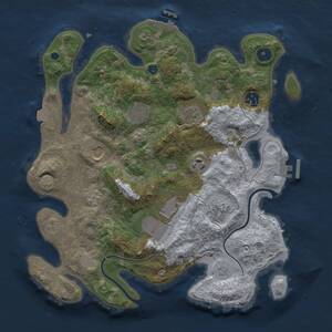 Thumbnail Rust Map: Procedural Map, Size: 3500, Seed: 1475620927, 14 Monuments