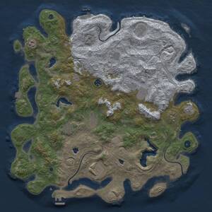 Thumbnail Rust Map: Procedural Map, Size: 4500, Seed: 257406269, 16 Monuments