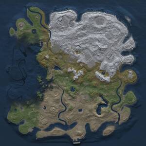 Thumbnail Rust Map: Procedural Map, Size: 4500, Seed: 257406269, 17 Monuments