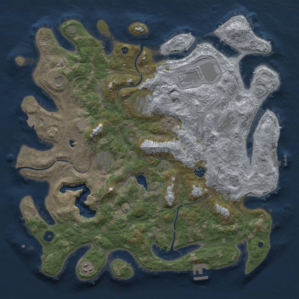 Rust Map: Procedural Map, Size: 4250, Seed: 1716018274, 14 Monuments