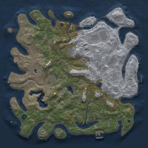 Thumbnail Rust Map: Procedural Map, Size: 4250, Seed: 1716018274, 14 Monuments