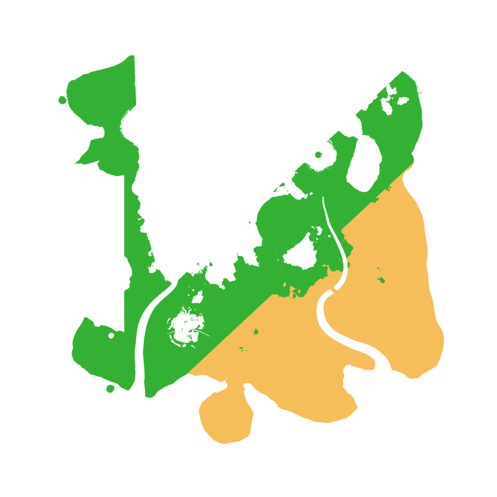 Biome Rust Map: Procedural Map, Size: 2500, Seed: 72306