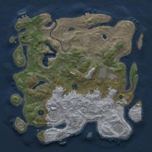 Thumbnail Rust Map: Procedural Map, Size: 4000, Seed: 1151996497, 12 Monuments