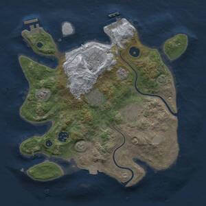 Thumbnail Rust Map: Procedural Map, Size: 3000, Seed: 21745134, 9 Monuments