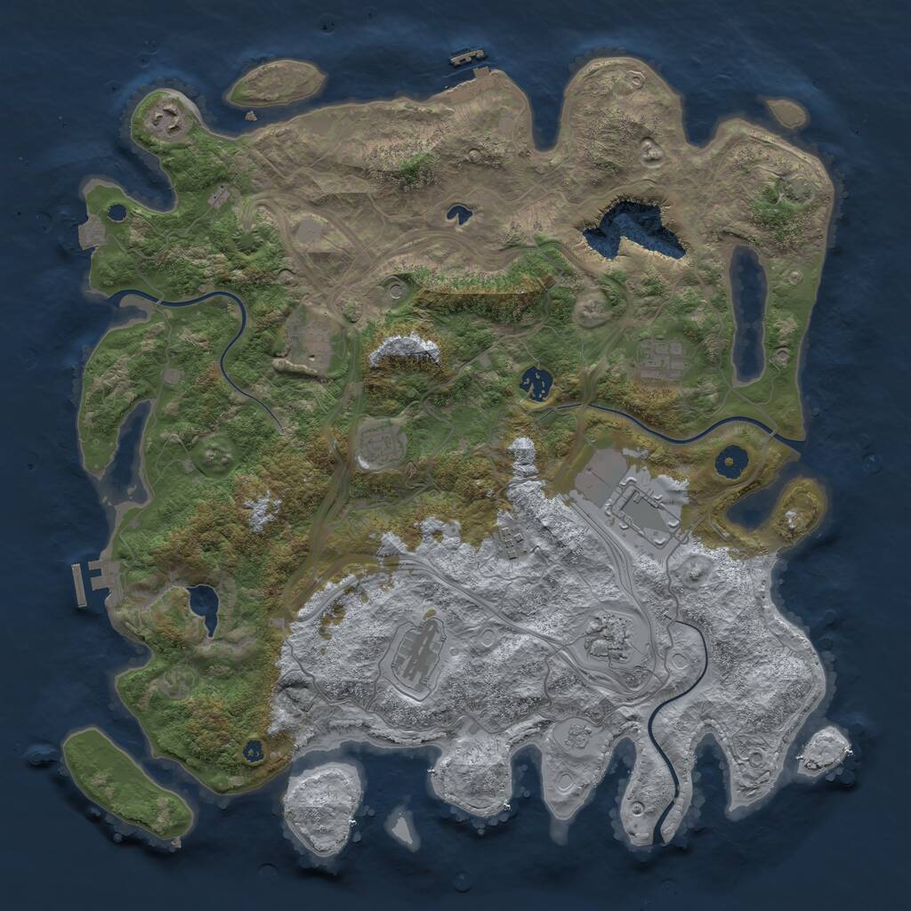 Rust Map: Procedural Map, Size: 4250, Seed: 1187715328, 15 Monuments