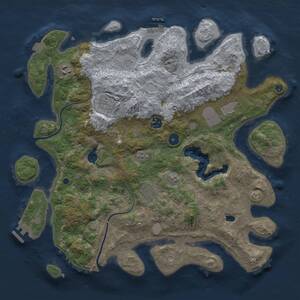 Thumbnail Rust Map: Procedural Map, Size: 4000, Seed: 2030322262, 12 Monuments