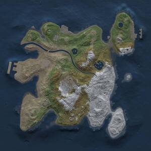 Thumbnail Rust Map: Procedural Map, Size: 2500, Seed: 5475994, 7 Monuments