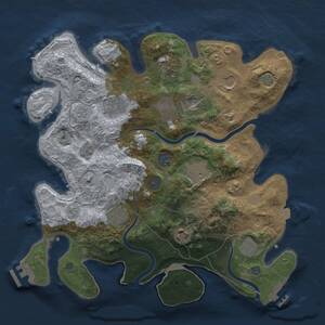 Thumbnail Rust Map: Procedural Map, Size: 3500, Seed: 2015742589, 17 Monuments