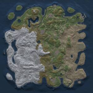 Thumbnail Rust Map: Procedural Map, Size: 4250, Seed: 2067910871, 17 Monuments