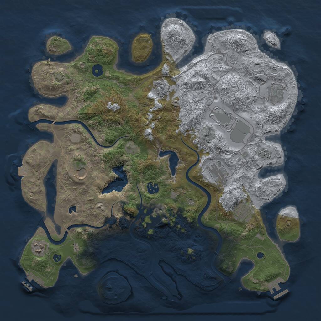 Rust Map: Procedural Map, Size: 4000, Seed: 20241107, 16 Monuments